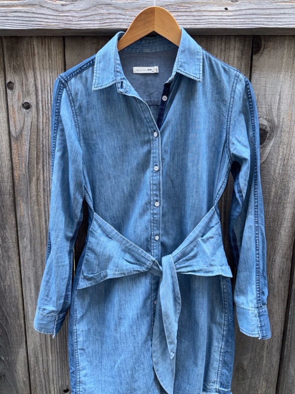 Rag and Bone Indigo Denim Destroyed Sadie Dress Size Small - Picture 7 of 10